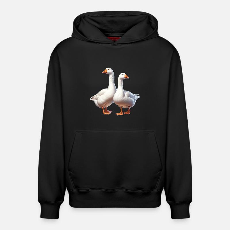 Oie - Sweat à capuche unisexe décontracté en coton biologique – de SPREAD - noir