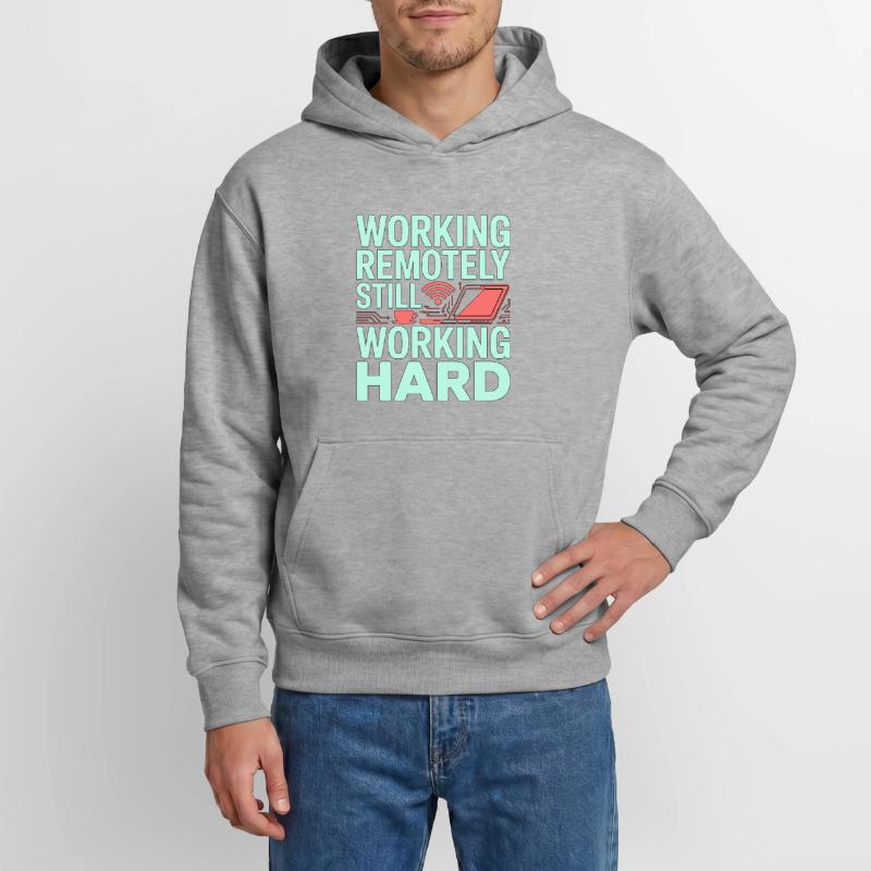 Remote Developer Working Remotely Web Programmer Relaxed Unisex Organic Hoodie – by SPREAD