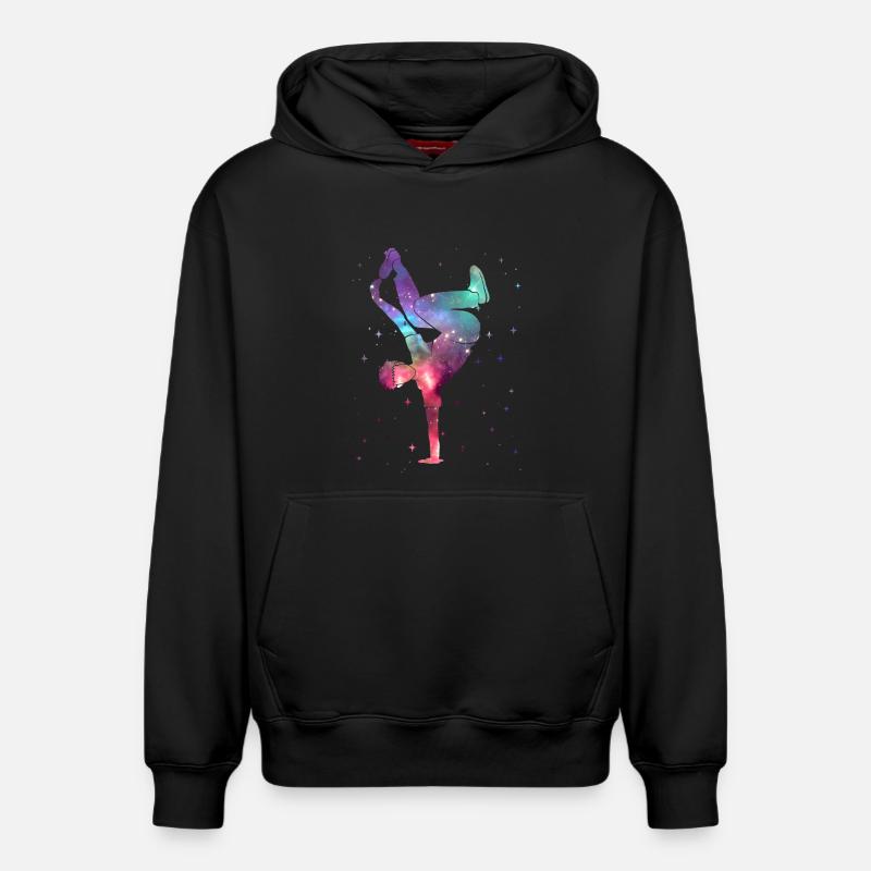 Breakdance Breakdancer Breakdance Breakdance Spatial - Sweat à capuche unisexe décontracté en coton biologique – de SPREAD - noir