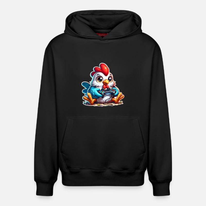 Joueur de poules - Sweat à capuche unisexe décontracté en coton biologique – de SPREAD - noir