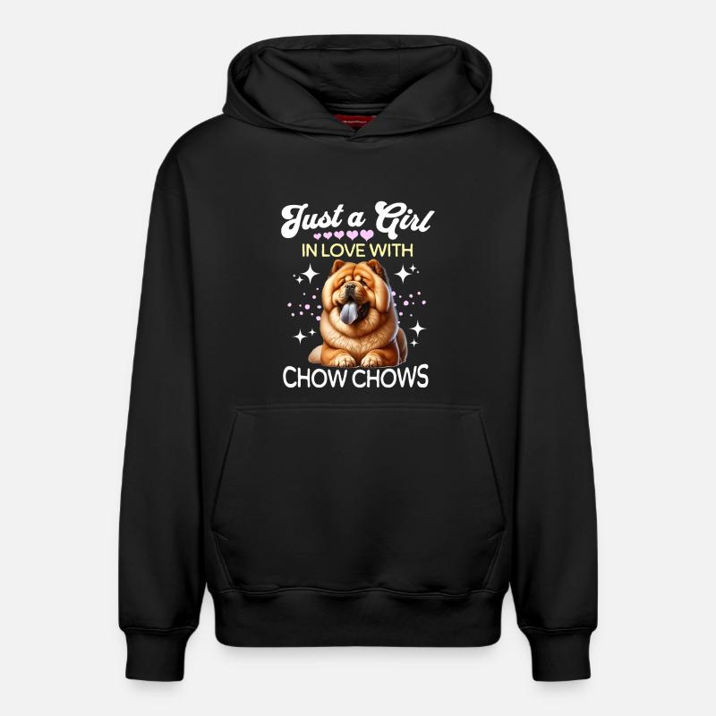 Fille Chowchow - Sweat à capuche unisexe décontracté en coton biologique – de SPREAD - noir