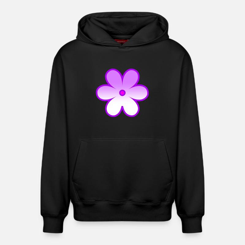 Fleur - Sweat à capuche unisexe décontracté en coton biologique – de SPREAD - noir