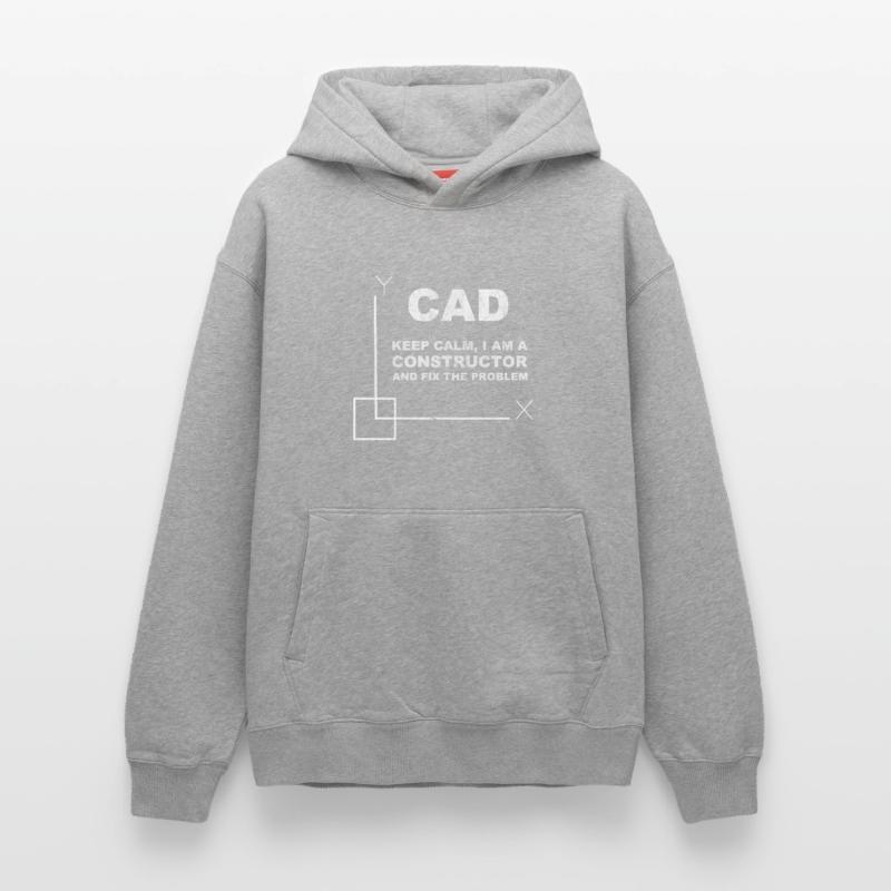 CAD Keep Calm Constructor Engineering Sweat à capuche unisexe décontracté en coton biologique – de SPREAD