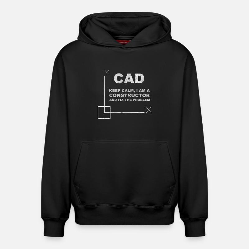 CAD Keep Calm Constructor Engineering - Relaxed Unisex Organic Hoodie – von SPREAD - Schwarz