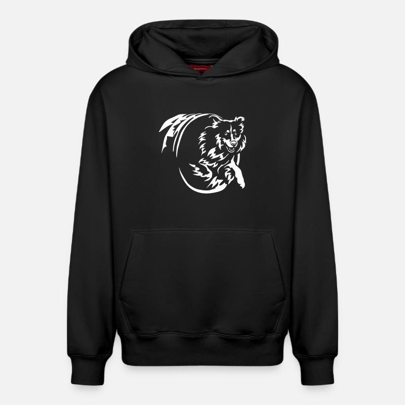 Berger Australien « Black Edition » - Sweat à capuche unisexe décontracté en coton biologique – de SPREAD - noir