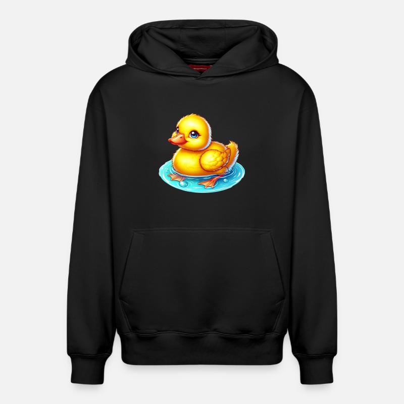 Caneton Canard Canard - Sweat à capuche unisexe décontracté en coton biologique – de SPREAD - noir