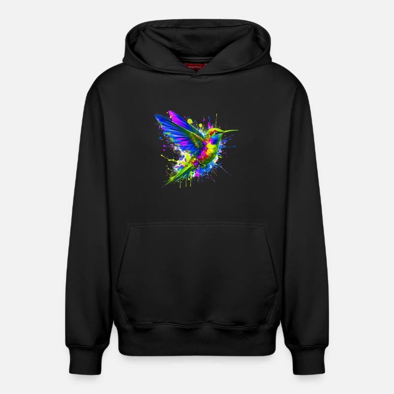 Colibri - Sweat à capuche unisexe décontracté en coton biologique – de SPREAD - noir