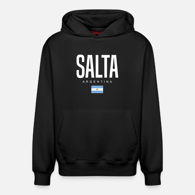 Salta Argentine Argentin - Sweat à capuche unisexe décontracté en coton biologique – de SPREAD - noir