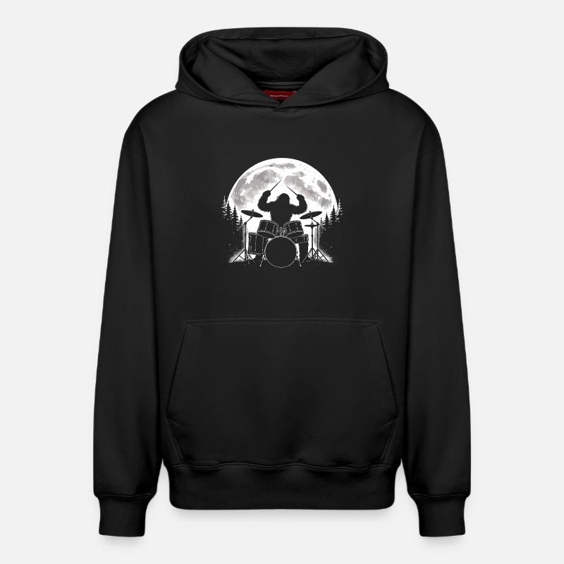 Bigfoot Batteur Moon - Sweat à capuche unisexe décontracté en coton biologique – de SPREAD - noir
