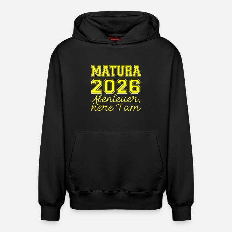 Matura 2026 Spruch - Sweat à capuche unisexe décontracté en coton biologique – de SPREAD - noir