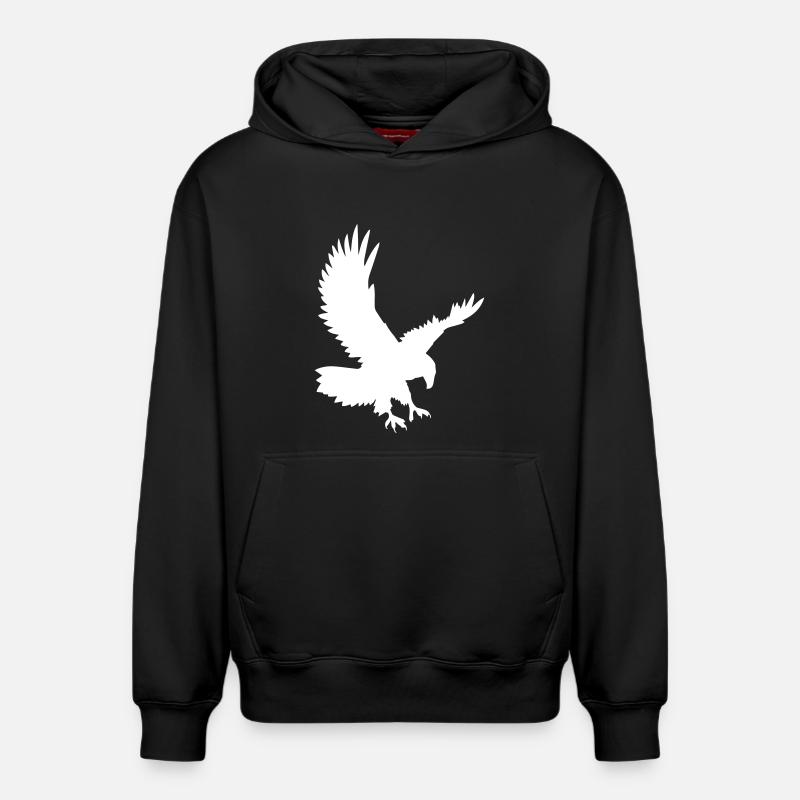 Les Eagles à l’attaque - Sweat à capuche unisexe décontracté en coton biologique – de SPREAD - noir