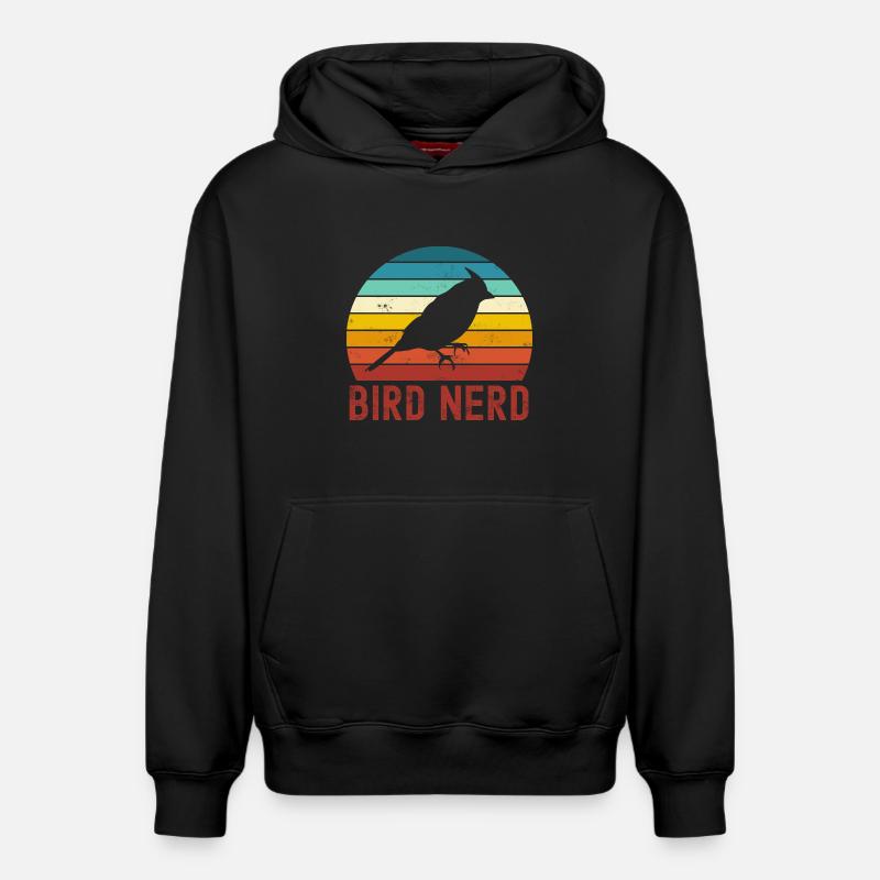 Oiseaux oiseaux - Sweat à capuche unisexe décontracté en coton biologique – de SPREAD - noir