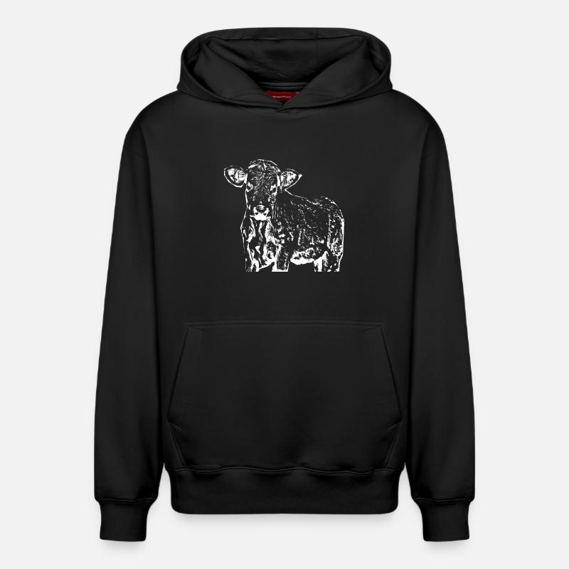 drôle vache cadeau fermier - Sweat à capuche unisexe décontracté en coton biologique – de SPREAD - noir