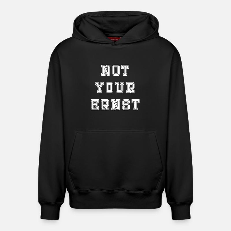 Pas votre Ernst Design - Sweat à capuche unisexe décontracté en coton biologique – de SPREAD - noir