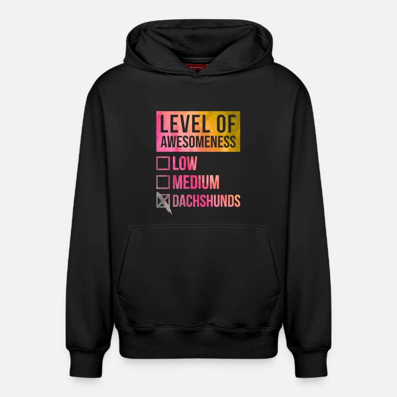 Teckel - Sweat à capuche unisexe décontracté en coton biologique – de SPREAD - noir