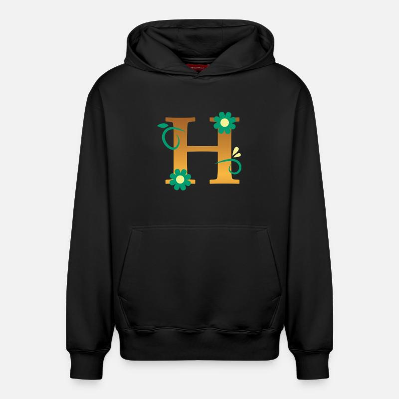 H - Sweat à capuche unisexe décontracté en coton biologique – de SPREAD - noir