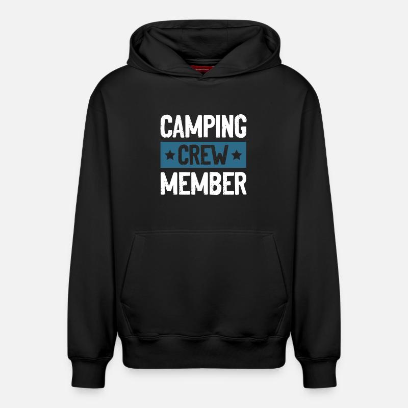 Équipe de camping - Sweat à capuche unisexe décontracté en coton biologique – de SPREAD - noir