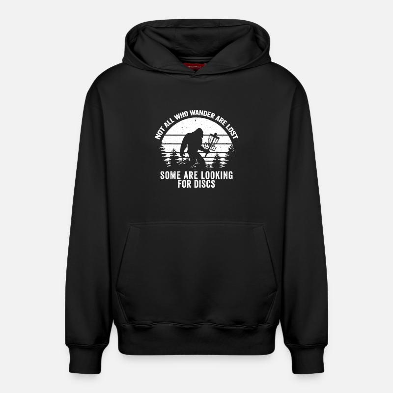 Sasquatch Chasseur de Disques - Sweat à capuche unisexe décontracté en coton biologique – de SPREAD - noir
