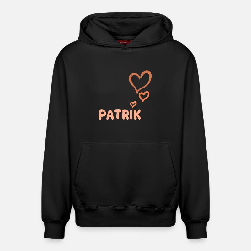 Nom Patrik - Sweat à capuche unisexe décontracté en coton biologique – de SPREAD - noir