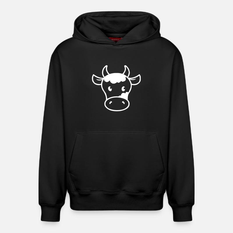Vache - Sweat à capuche unisexe décontracté en coton biologique – de SPREAD - noir