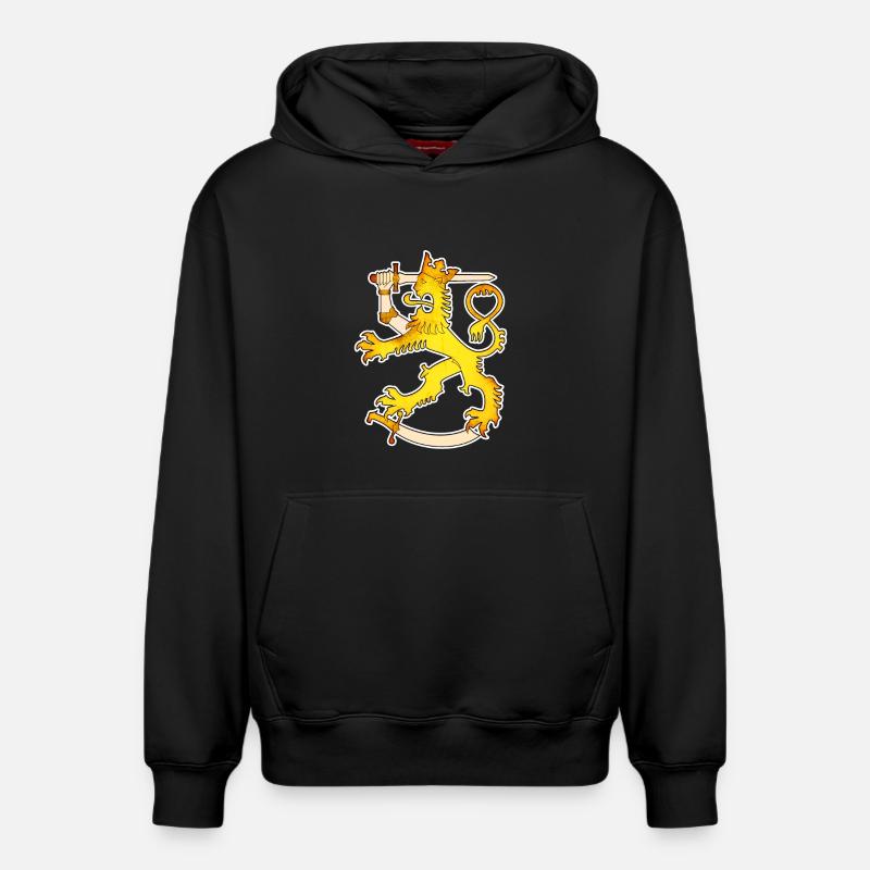 Finlande - Design - Sweat à capuche unisexe décontracté en coton biologique – de SPREAD - noir