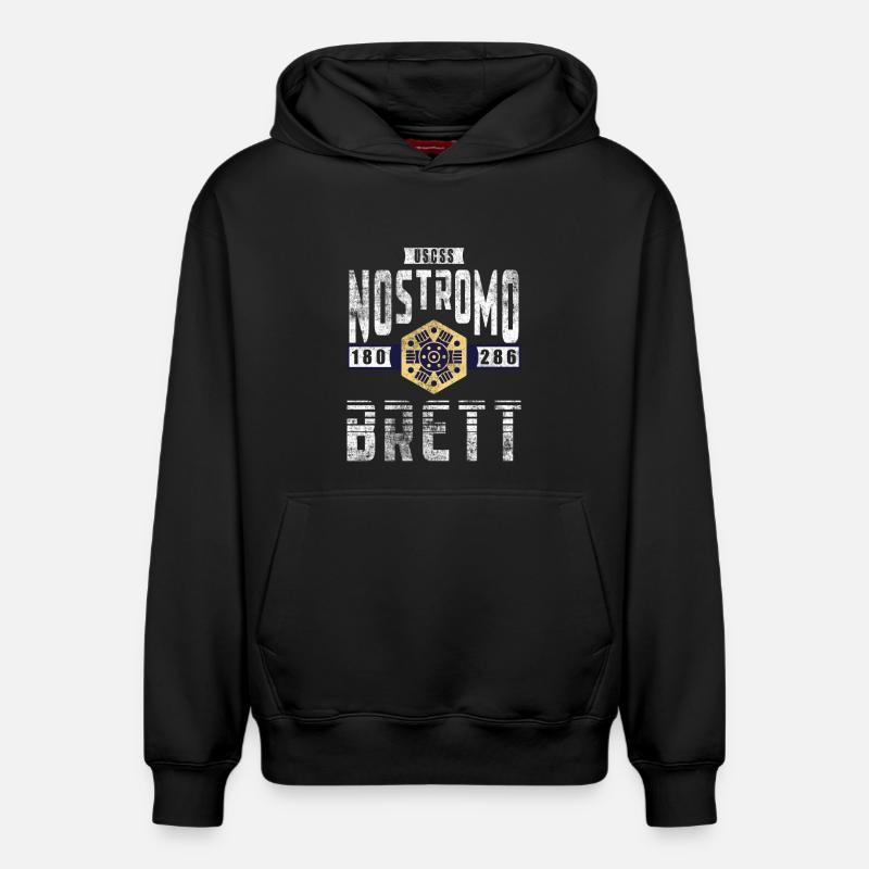 Alien Nostromo grade d'équipage Brett - Sweat à capuche unisexe décontracté en coton biologique – de SPREAD - noir