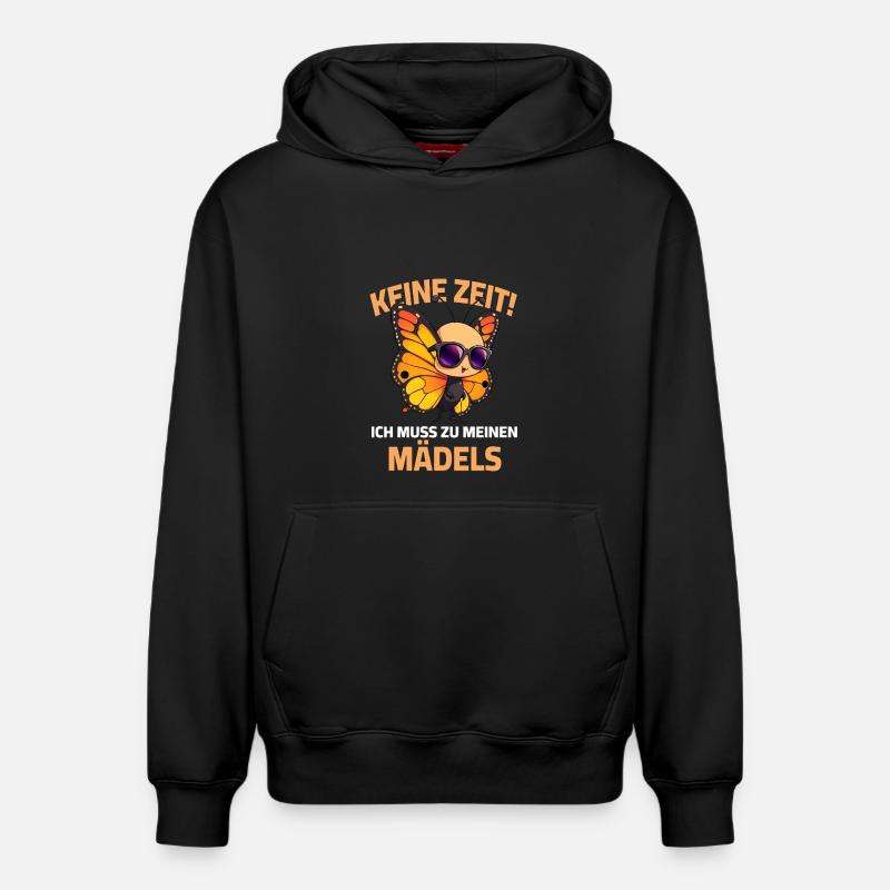 Papillon - Sweat à capuche unisexe décontracté en coton biologique – de SPREAD - noir