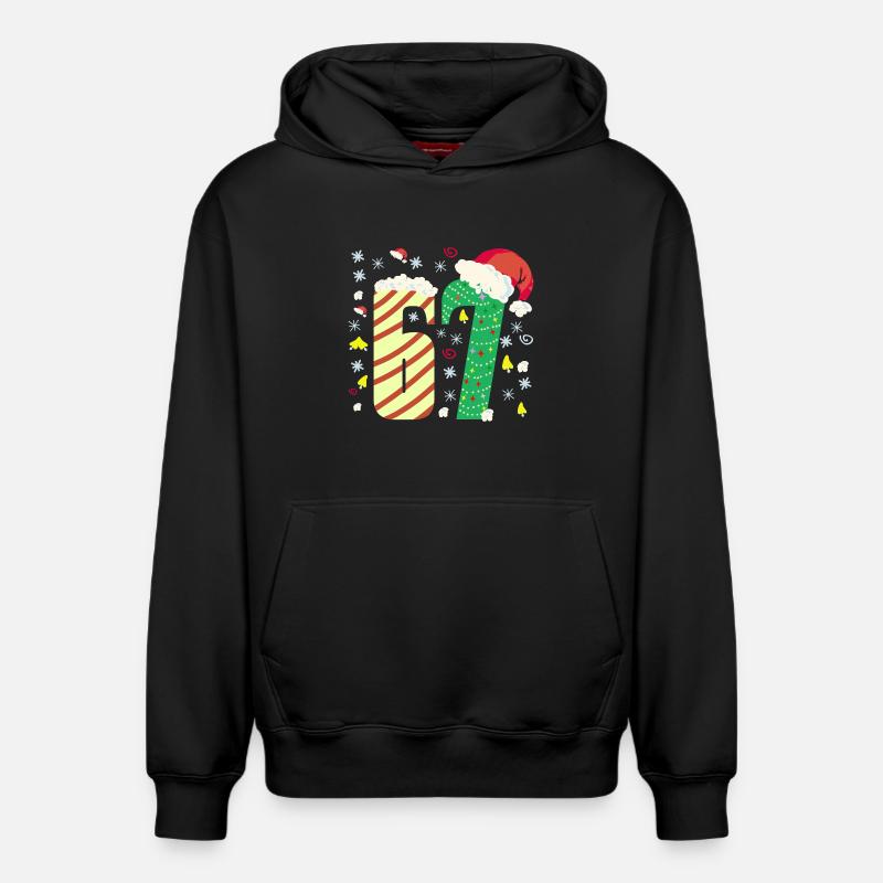 67 Noël - Sweat à capuche unisexe décontracté en coton biologique – de SPREAD - noir