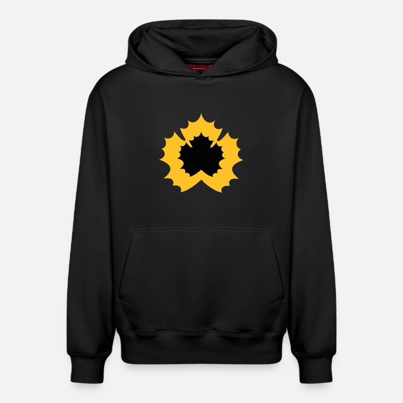 Skellefteå jaune-noir - Sweat à capuche unisexe décontracté en coton biologique – de SPREAD - noir