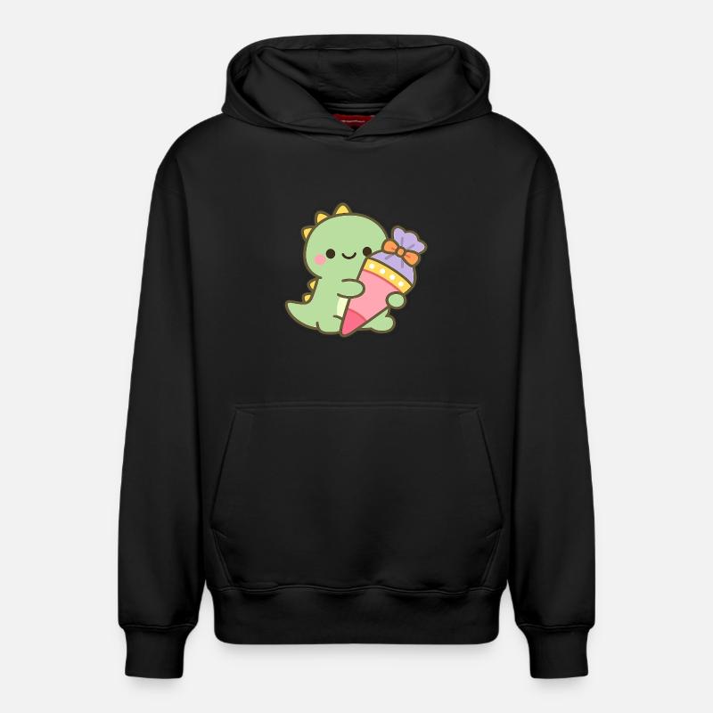 Schulkind Dino Einschulung Geschenk - Relaxed Unisex Organic Hoodie – von SPREAD - Schwarz