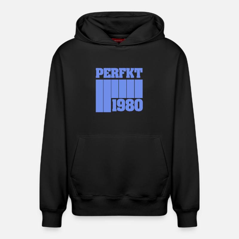 1980 - Sweat à capuche unisexe décontracté en coton biologique – de SPREAD - noir