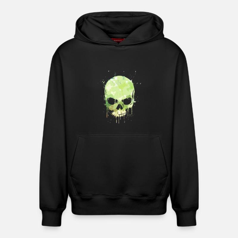 Tache de crâne - Sweat à capuche unisexe décontracté en coton biologique – de SPREAD - noir