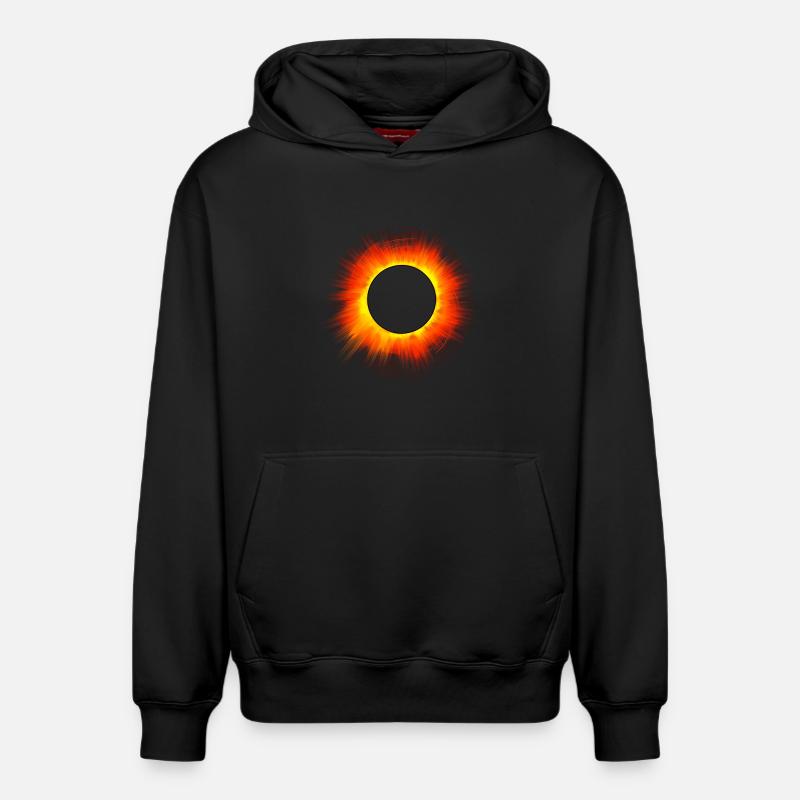 Sonnenfinsternis Total Solar Eclipse - Relaxed Unisex Organic Hoodie – von SPREAD - Schwarz