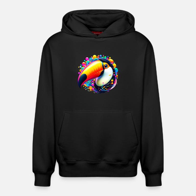 Toucan - Sweat à capuche unisexe décontracté en coton biologique – de SPREAD - noir