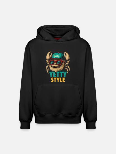 Yetty Style Yeti Graphic - Relaxed Unisex Organic Hoodie – by SPREAD - black