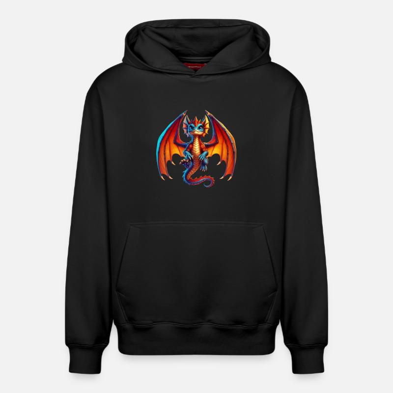 Dragon - Sweat à capuche unisexe décontracté en coton biologique – de SPREAD - noir