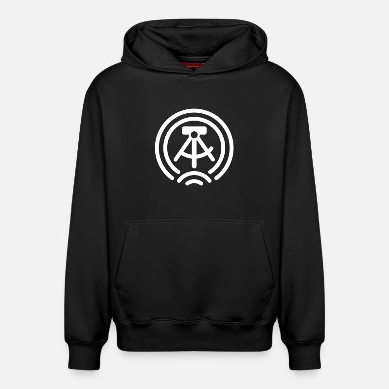 emblème - Sweat à capuche unisexe décontracté en coton biologique – de SPREAD - noir
