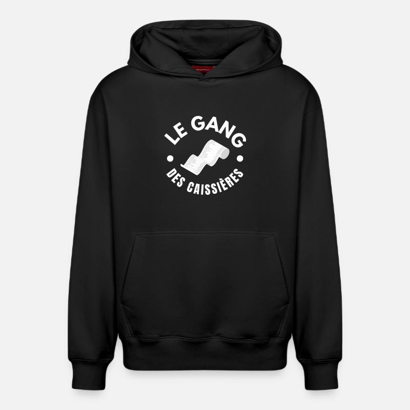 caissière, hôtesse de caisse, distribution - Sweat à capuche unisexe décontracté en coton biologique – de SPREAD - noir