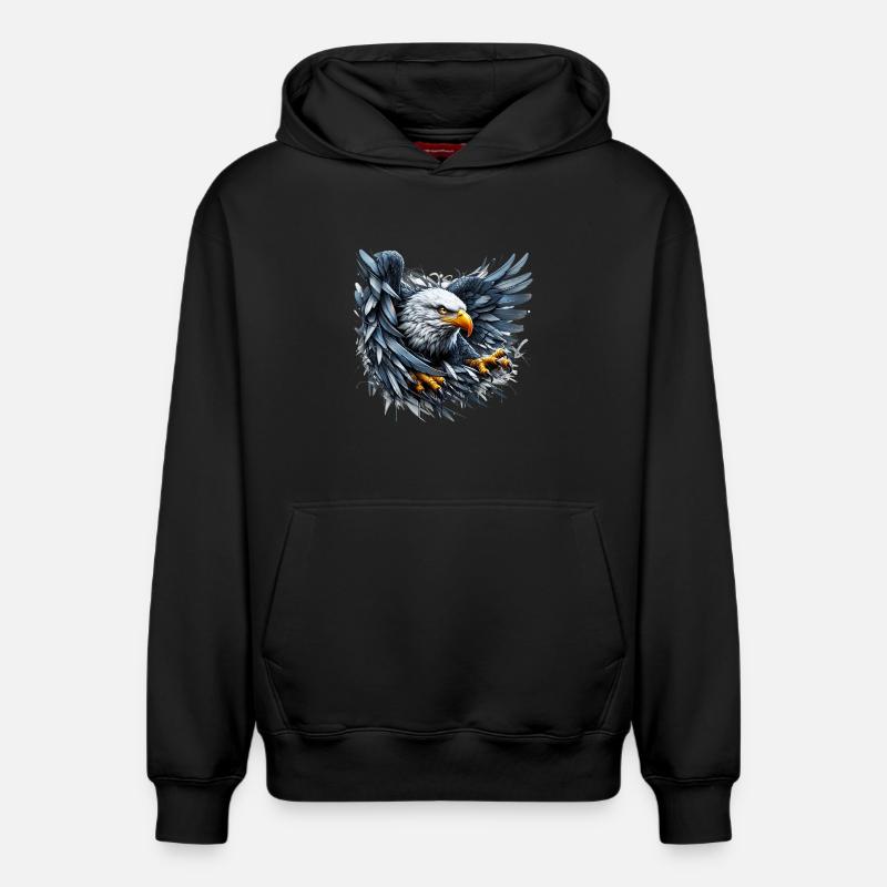 Aigle - Sweat à capuche unisexe décontracté en coton biologique – de SPREAD - noir