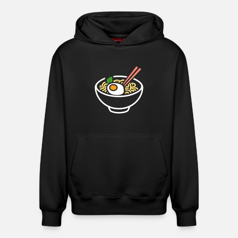 Ramen - Sweat à capuche unisexe décontracté en coton biologique – de SPREAD - noir
