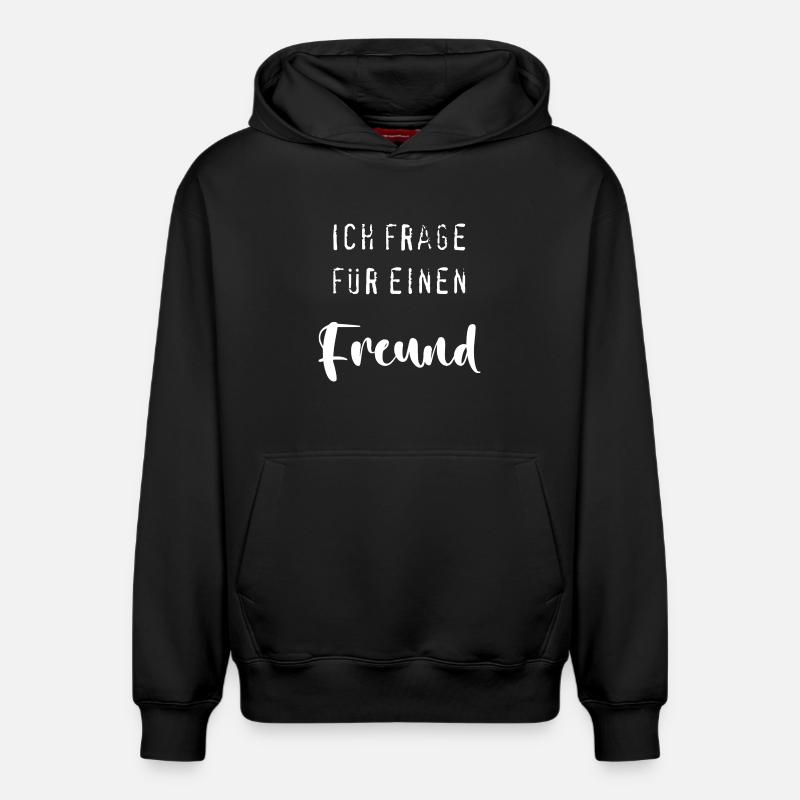 Question pour un ami - Sweat à capuche unisexe décontracté en coton biologique – de SPREAD - noir