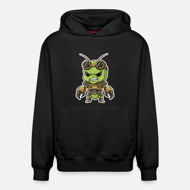 Extraterrestre Steampunk Guerrier Armure Laiton - Sweat à capuche unisexe décontracté en coton biologique – de SPREAD - noir