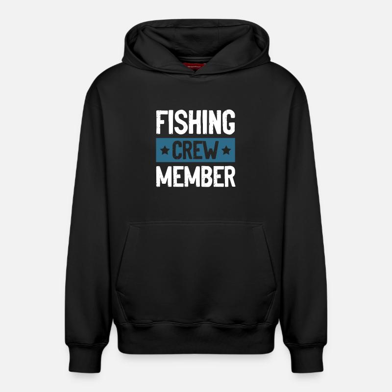 Équipage de pêche - Sweat à capuche unisexe décontracté en coton biologique – de SPREAD - noir