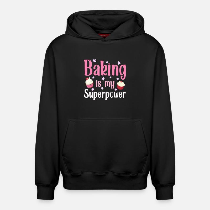 Backen Bäcker Bäckerin - Relaxed Unisex Organic Hoodie – von SPREAD - Schwarz