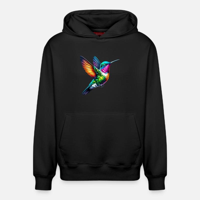 Colibri - Sweat à capuche unisexe décontracté en coton biologique – de SPREAD - noir