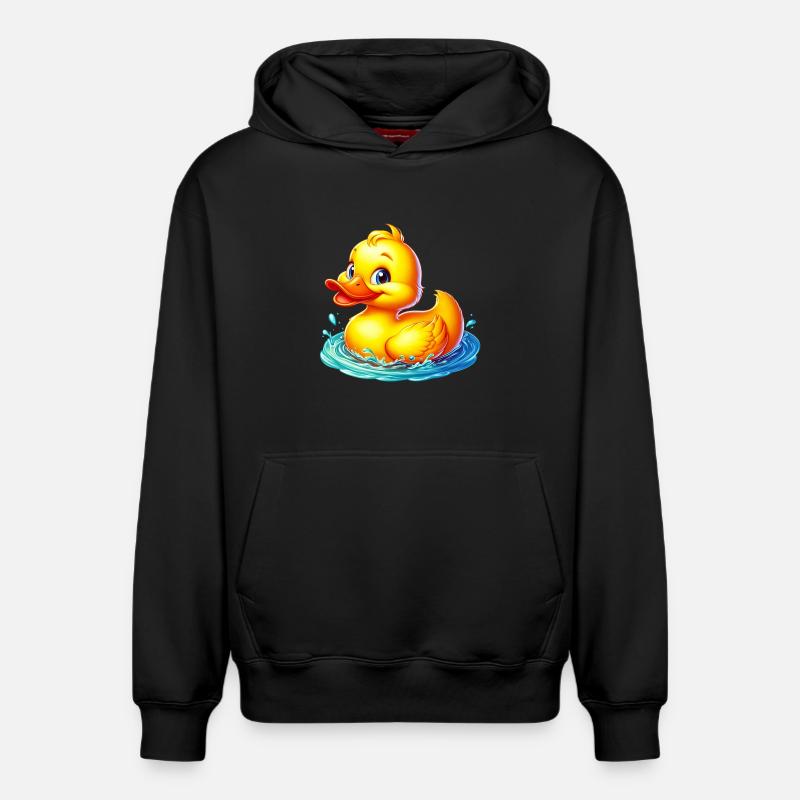 Caneton Canard Canard Canard - Sweat à capuche unisexe décontracté en coton biologique – de SPREAD - noir