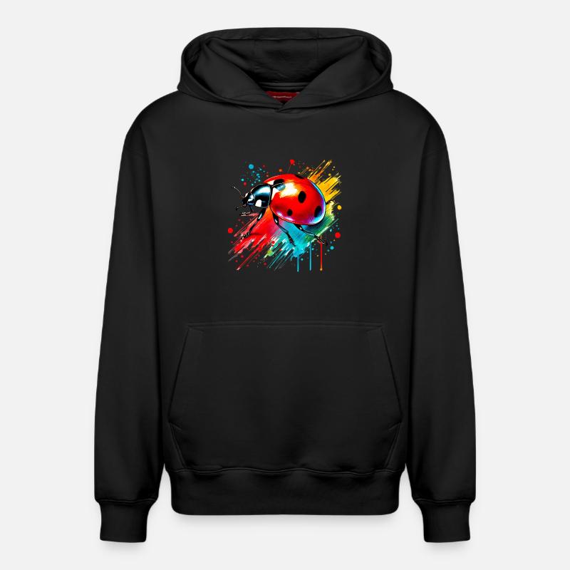 Coccinelle - Sweat à capuche unisexe décontracté en coton biologique – de SPREAD - noir