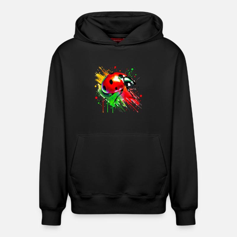Coccinelle - Sweat à capuche unisexe décontracté en coton biologique – de SPREAD - noir