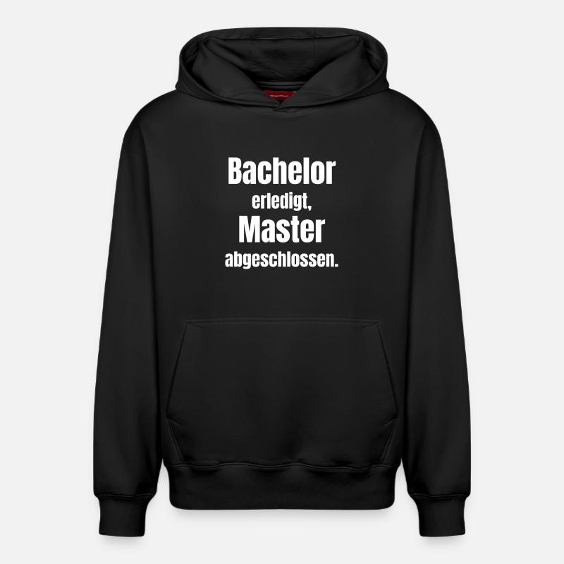 Bachelor oder Master Abschluss - Relaxed Unisex Organic Hoodie – von SPREAD - Schwarz