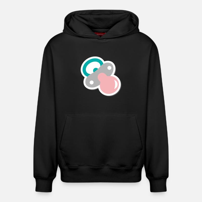 Sucette - Sweat à capuche unisexe décontracté en coton biologique – de SPREAD - noir